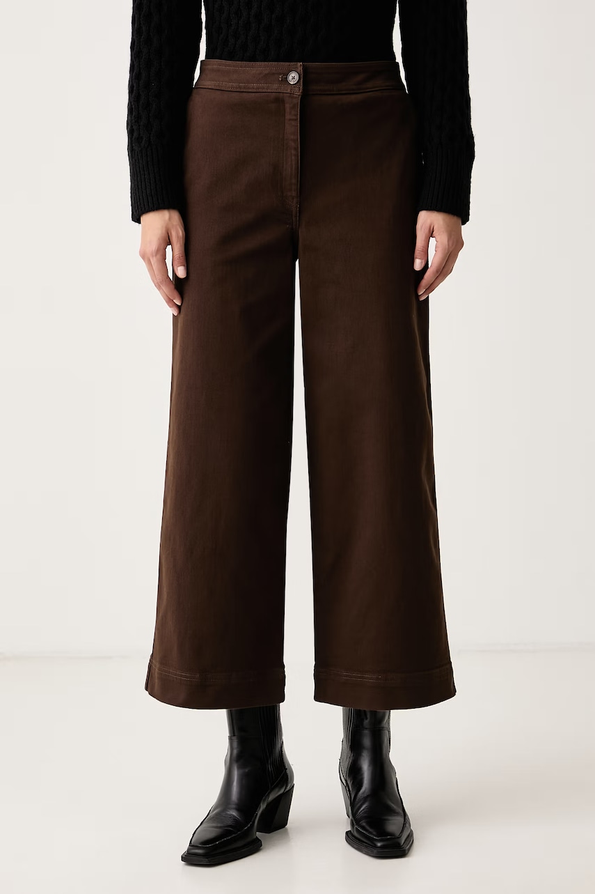 Calvin Klein Jeans  nohavice wide leg dámske bavlnené s elastanom