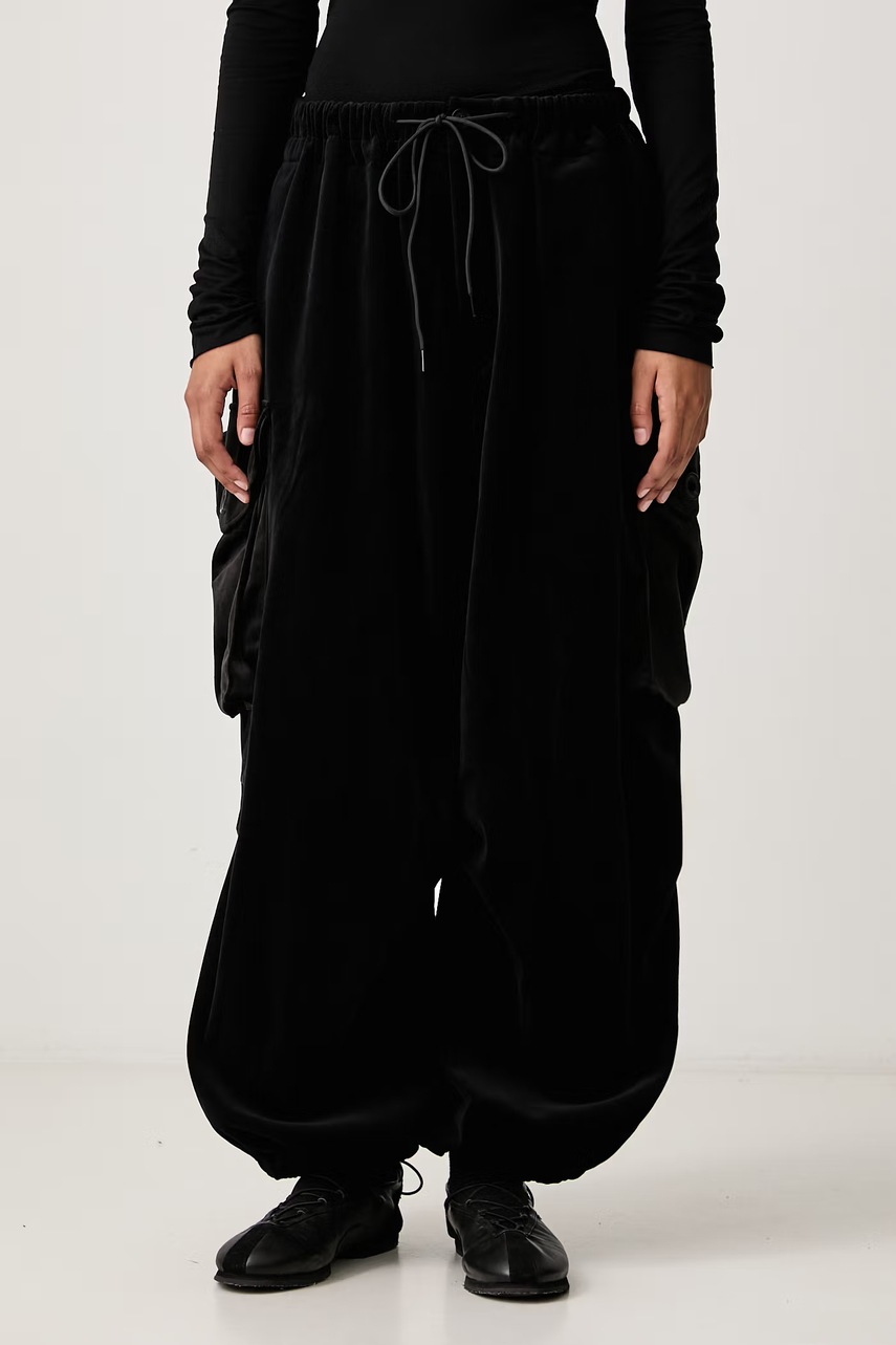 Y-3  W VC CRG PNT pantaloni din catifea reiată pentru femei