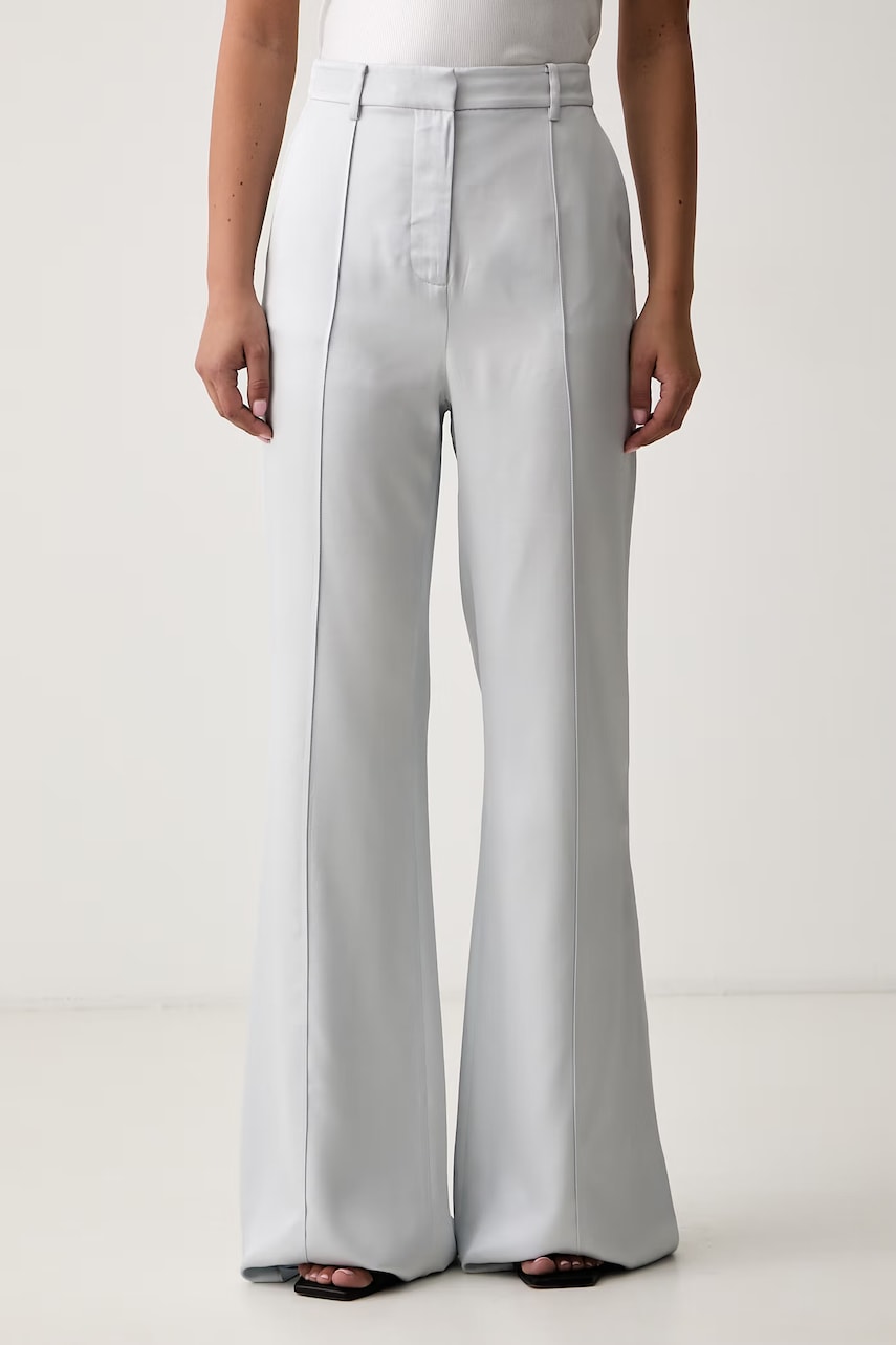 Trussardi spodnie flare damskie z wiskozy