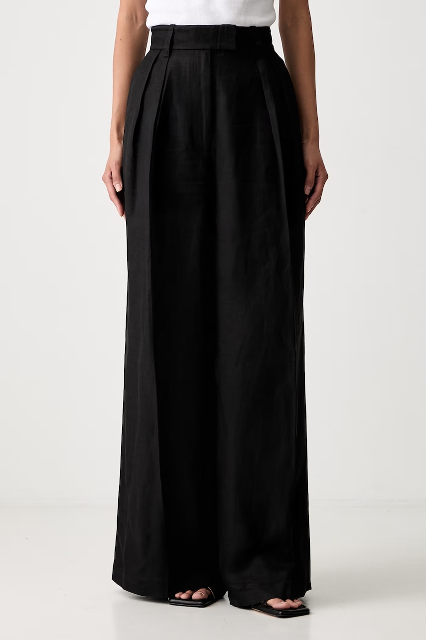 Anine Bing LOU TROUSER spodnie z lnem damskie