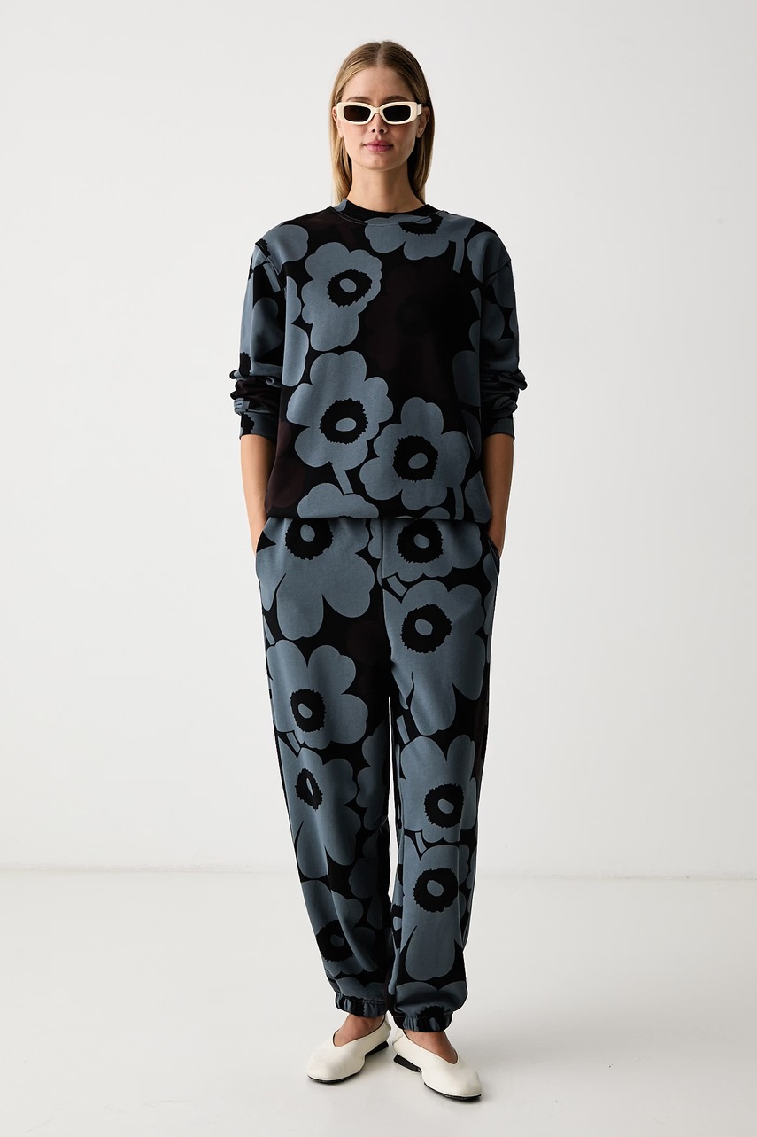 Marimekko παντελόνι επίσημο γυναικείο βαμβακερό