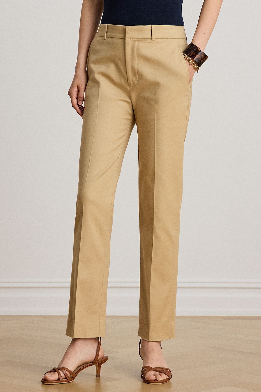 Lauren Ralph Lauren  pantaloni slim fit pentru femei din bumbac cu elastan