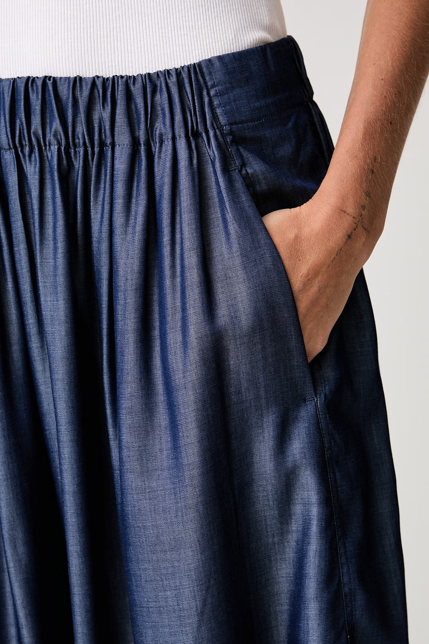 BOSS BOSS παντελόνι wide leg γυναικείο από lyocell Talini - 4