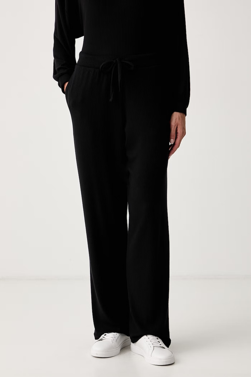 HUGO loungwear hlače ženske s viskozom HUGO HEART PANT