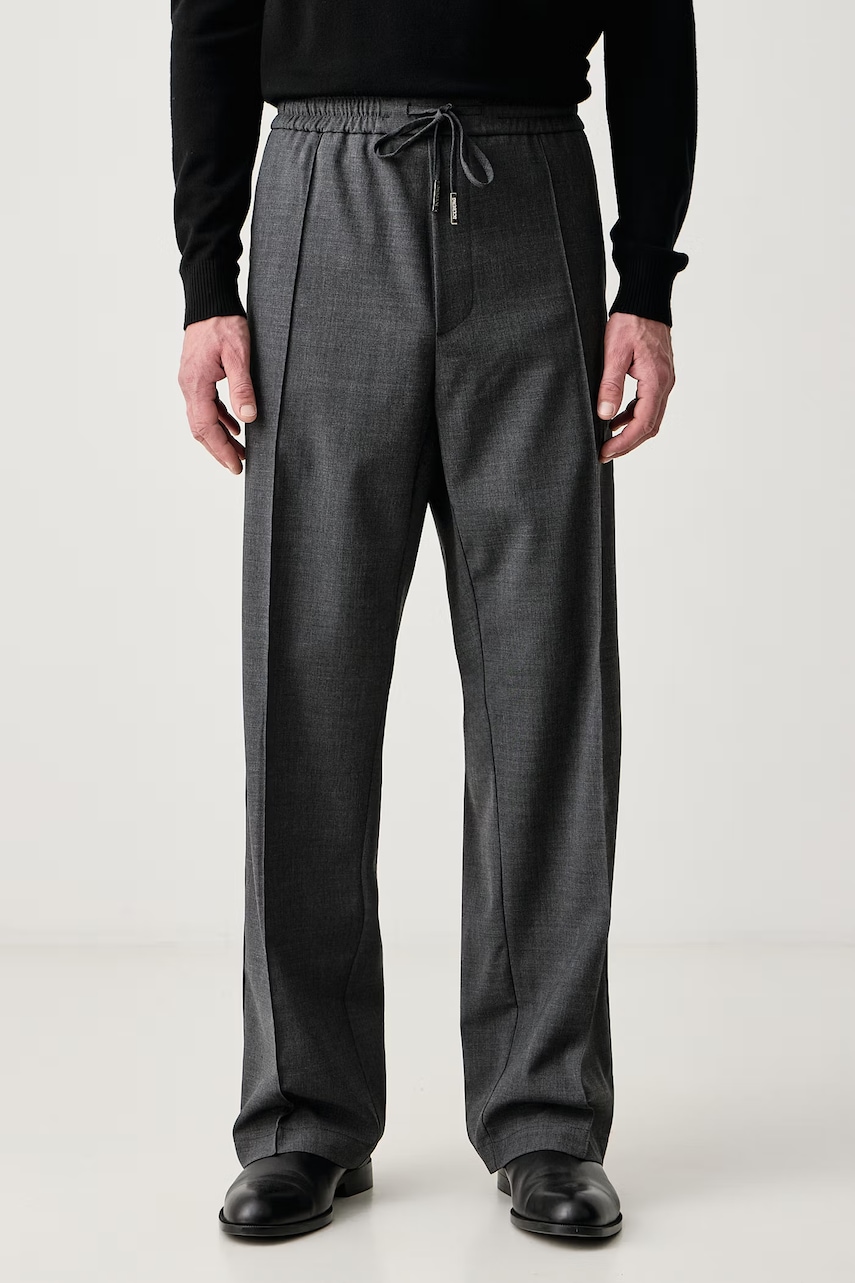 Iceberg  pantaloni straight pentru bărbați cu amestec de lână
