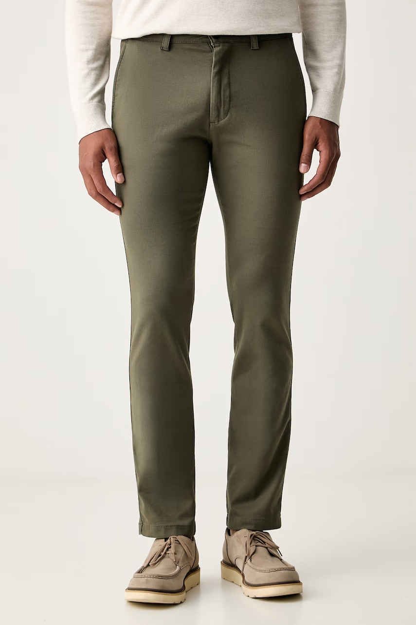 BOSS Orange spodnie chinos męskie bawełniane z elastanem Chino-Slim-2