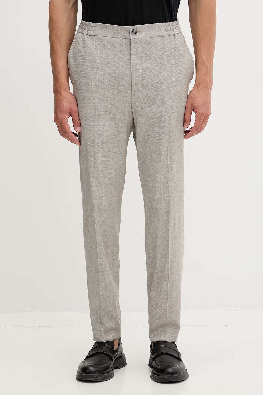 HUGO pantaloni slim fit pentru bărbați, cu amestec de lână Gos233F1X