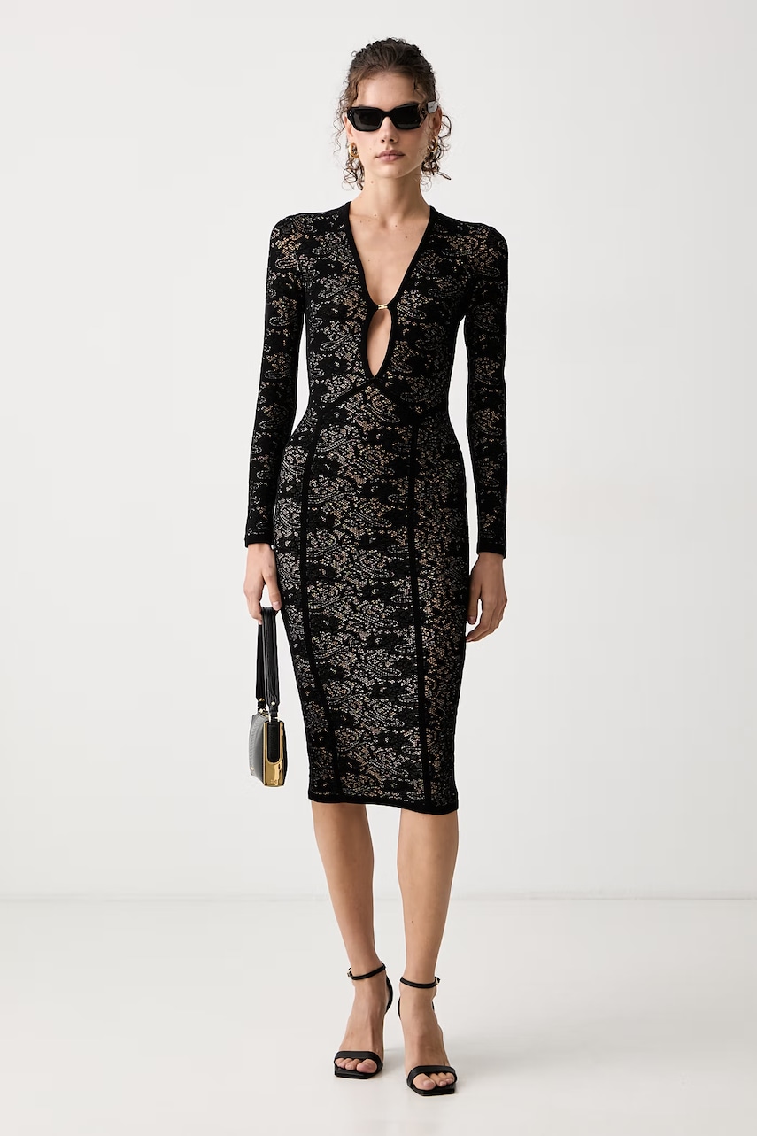 Elisabetta Franchi φόρεμα με βισκόζη