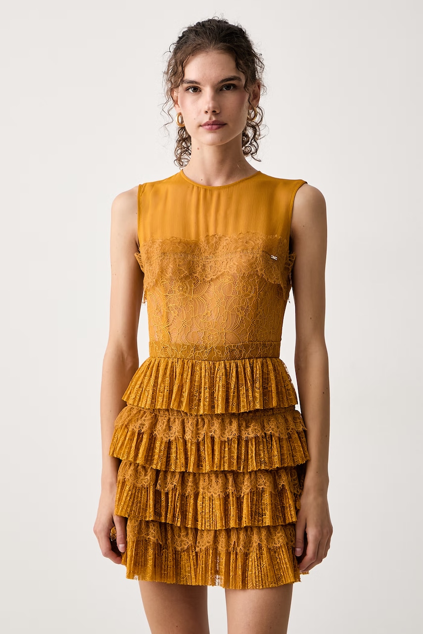 Elisabetta Franchi φόρεμα με βισκόζη