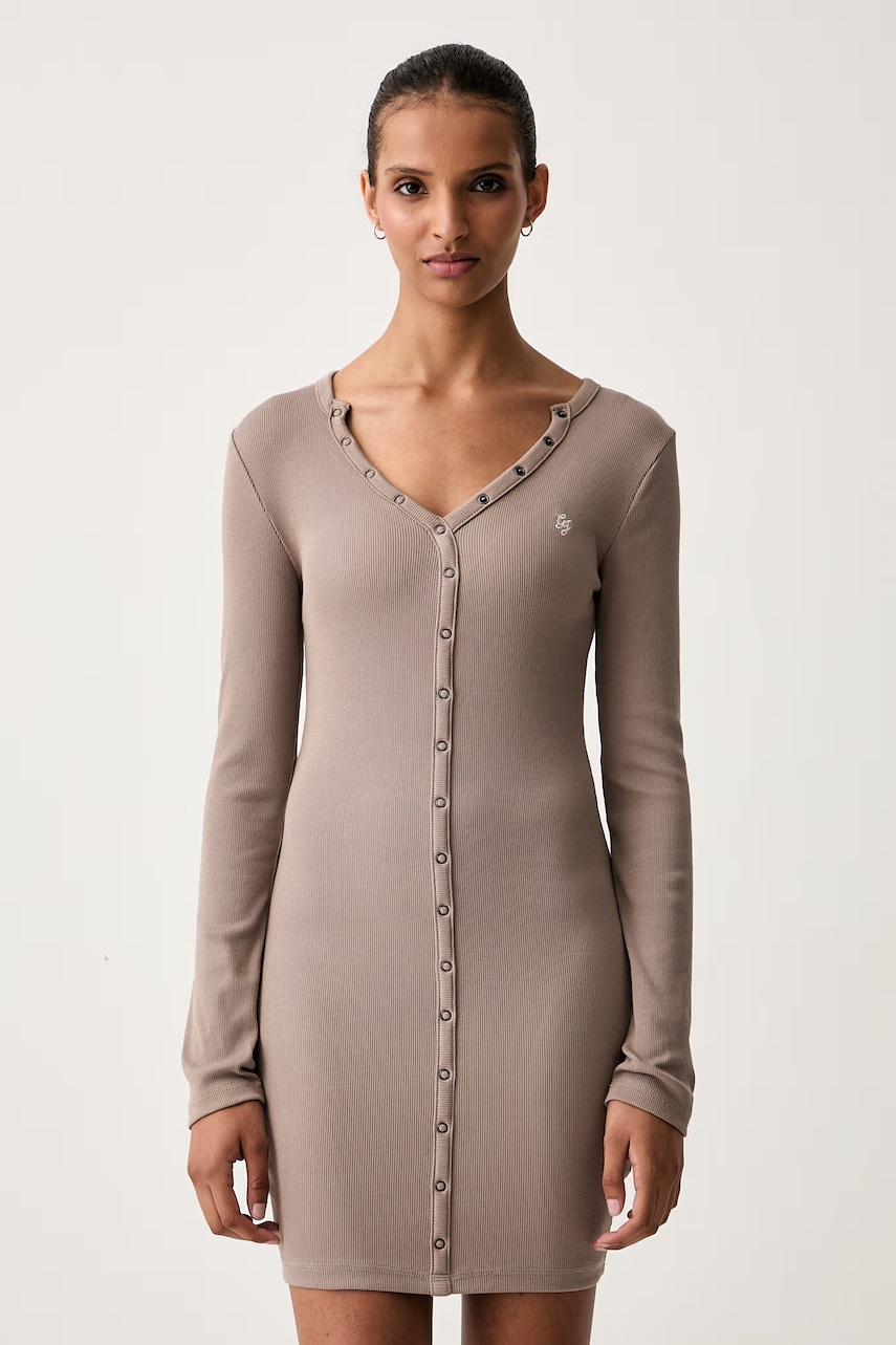 Guess Jeans rochie din bumbac cu elastan