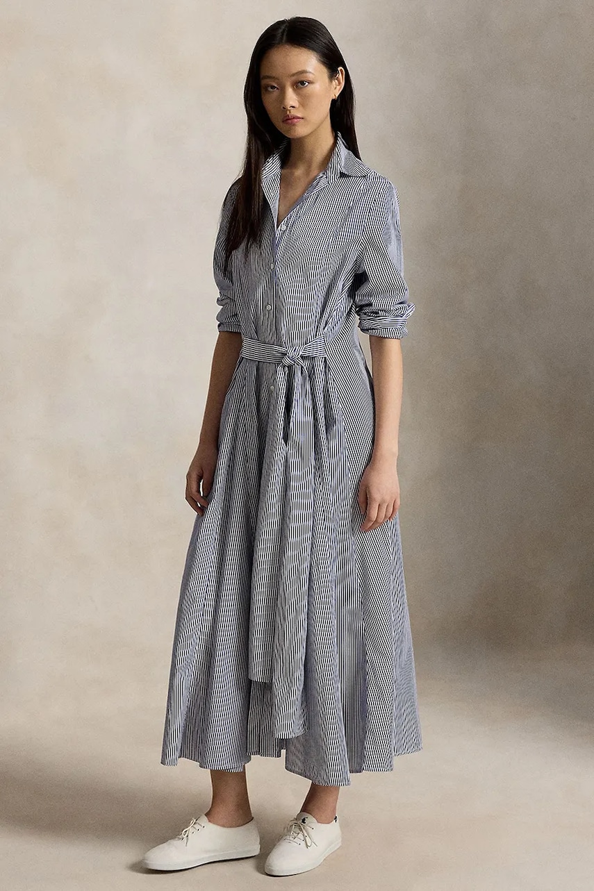 Polo Ralph Lauren rochie tip cămașă din bumbac