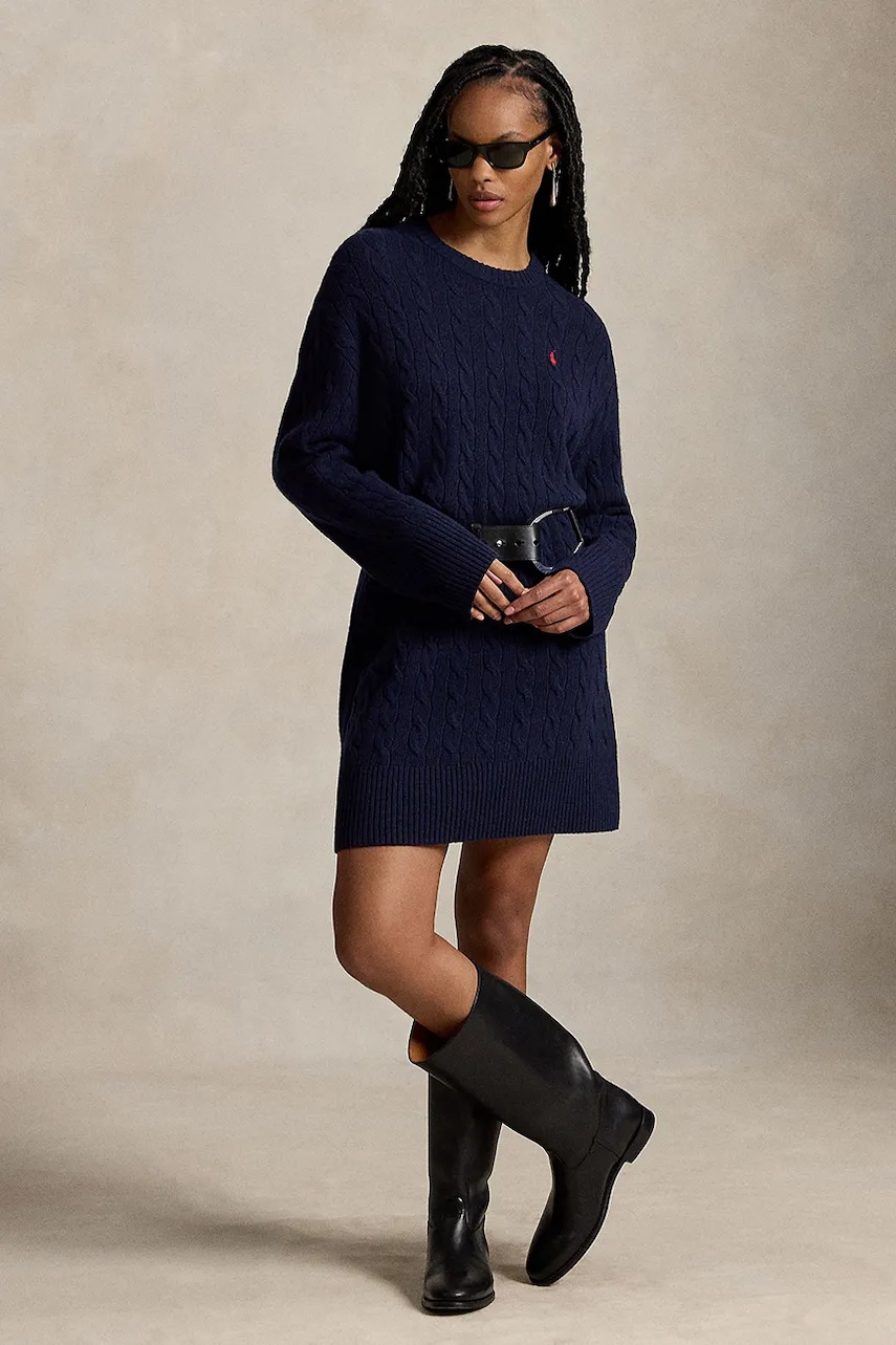 Polo Ralph Lauren rochie tricotată din lână