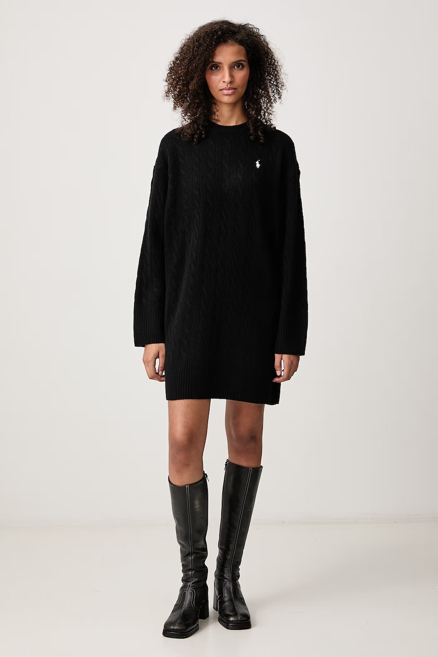 Polo Ralph Lauren rochie tricotată simplă din lână