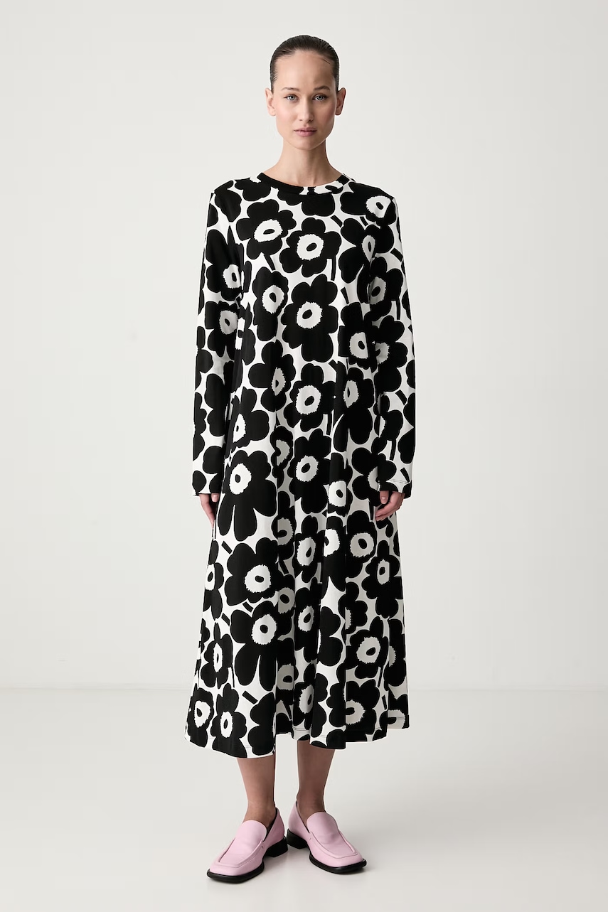 Marimekko Marimekko φόρεμα flared βαμβακερό
