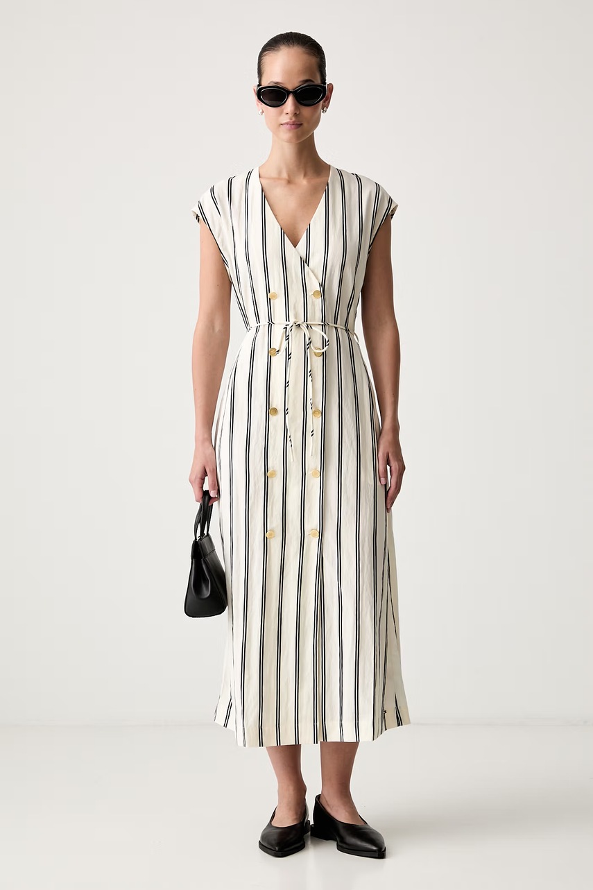 Tommy Hilfiger φόρεμα flared με lyocell φωτογραφία