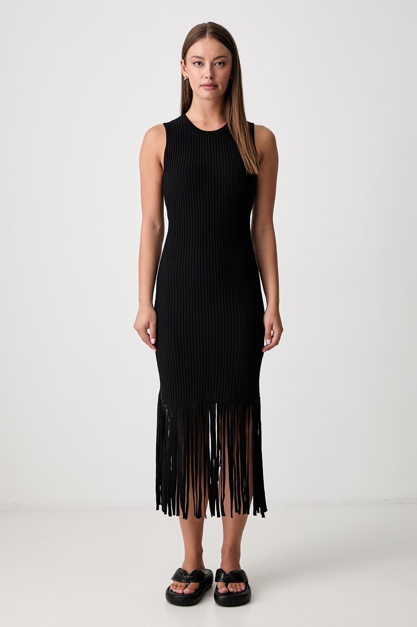 DKNY rochie tricotată cu bumbac
