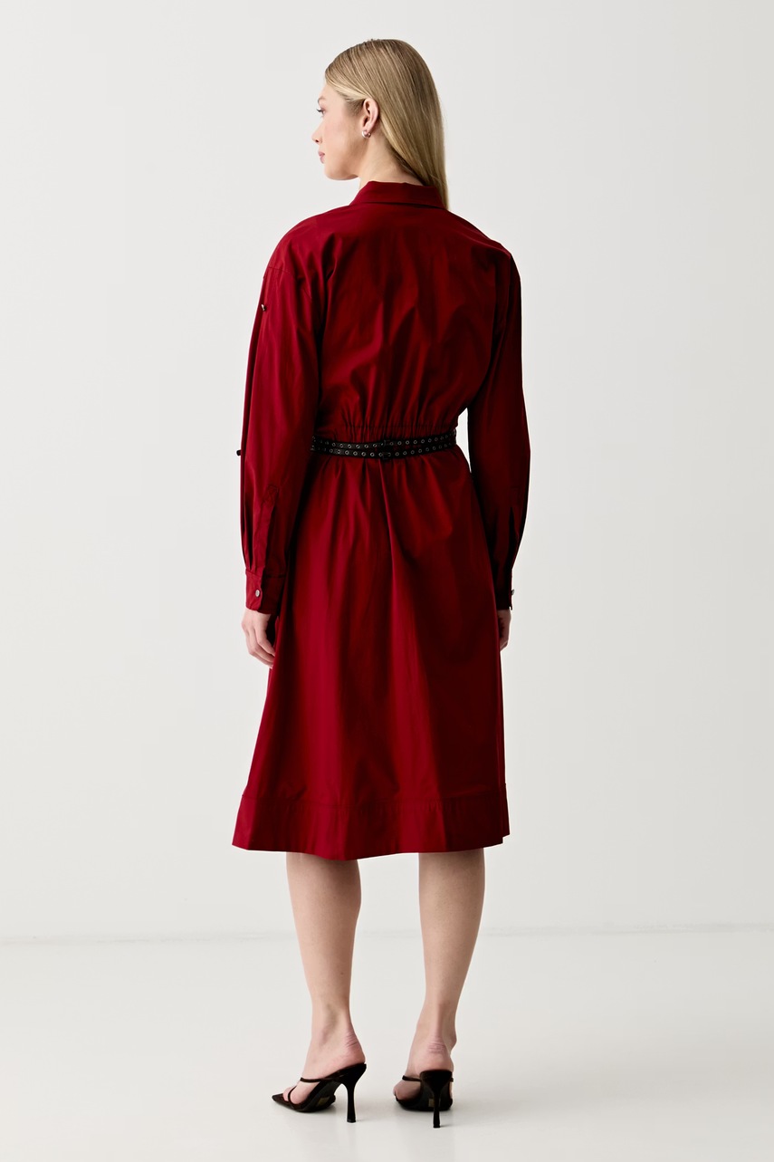DKNY розкльошена сукня бавовняна з еластаном