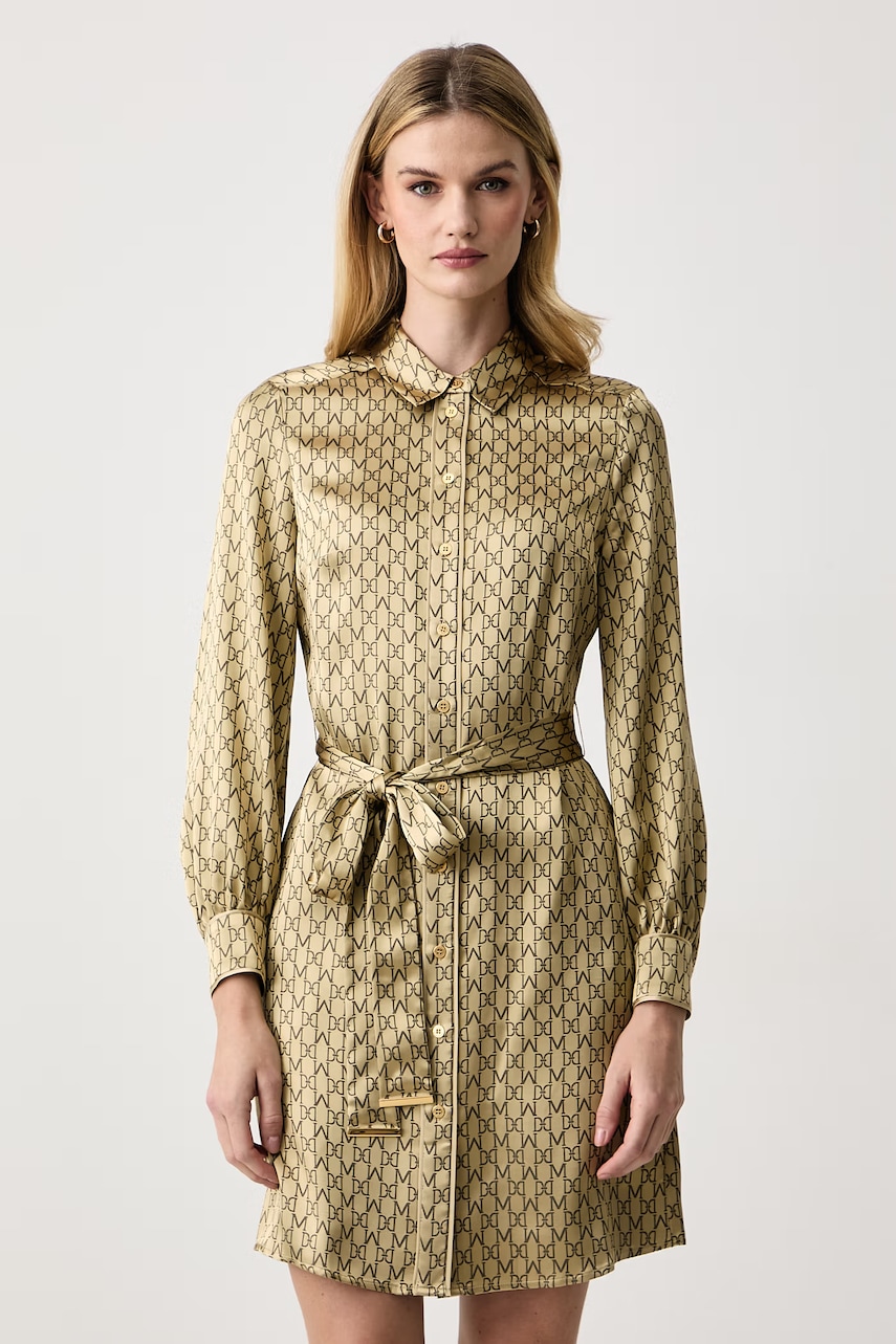 Marciano by Guess  rochie tip cămașă cu vâscoză SIENNA