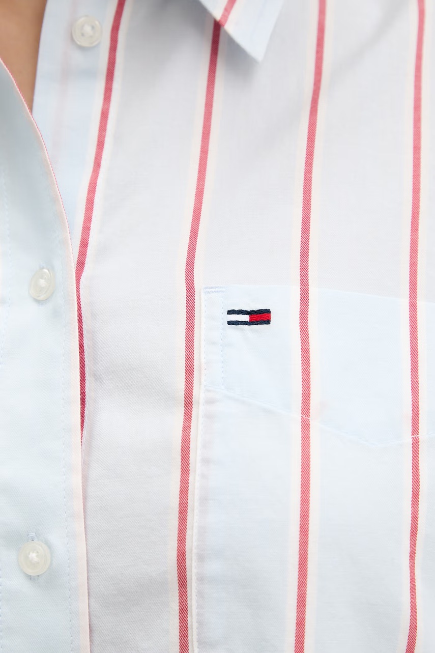 Tommy Jeans košeľové šaty bavlnené