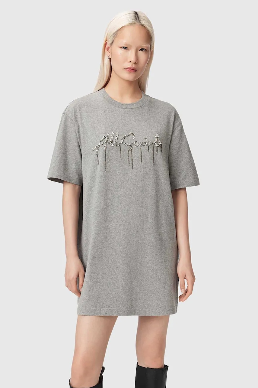 AllSaints φόρεμα βαμβακερό CHAINS