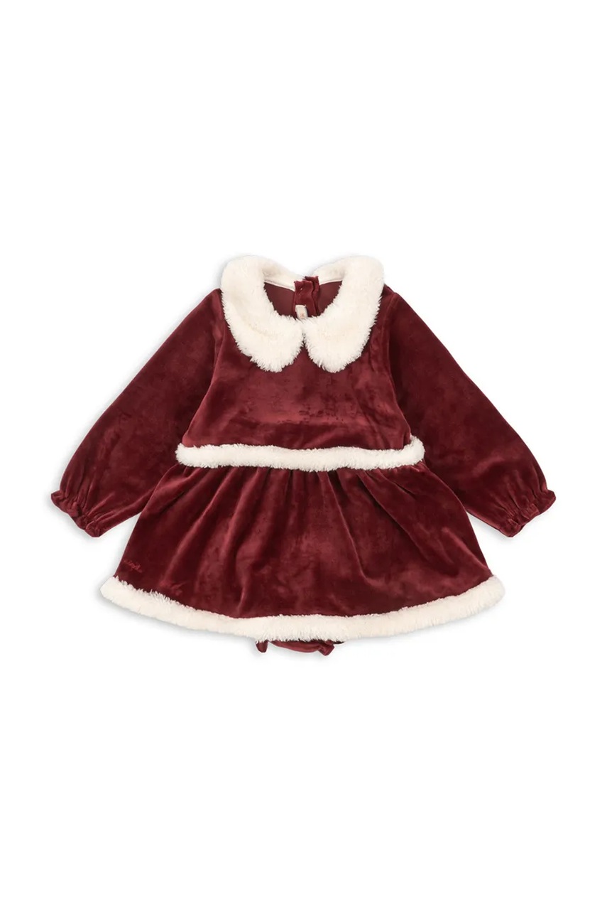 Konges Sløjd  рокля от кадифе CHRISTMAS ROMPER DRESS GRS