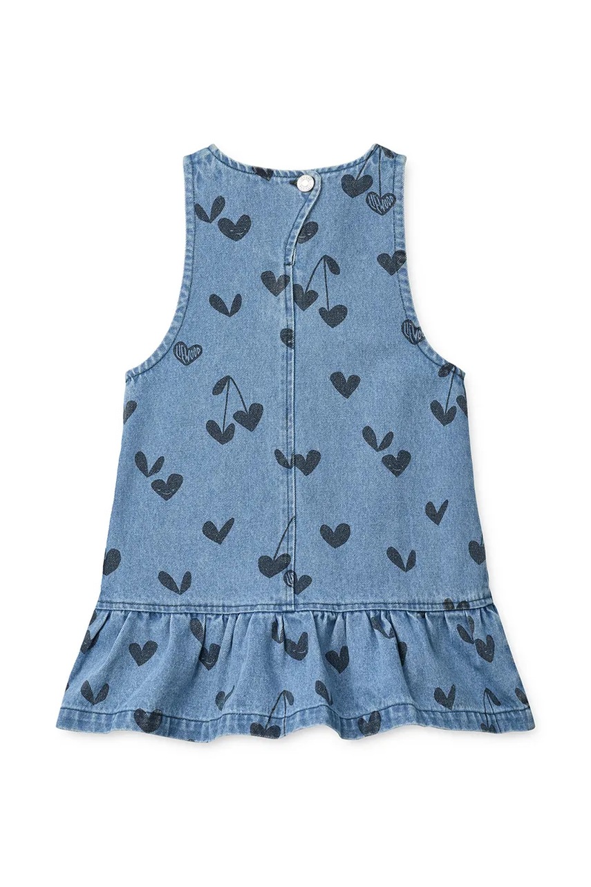 Liewood  рокля от памук Angelica Printed Denim Frill Dress