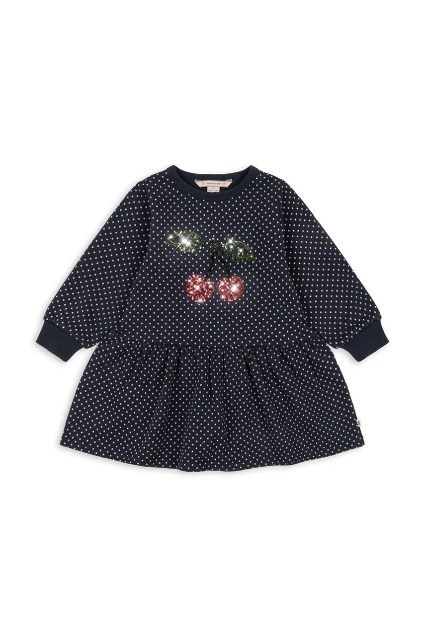 Konges Sløjd haljina s pamukom LOU DOT SEQUIN SWEAT DRESS GOTS