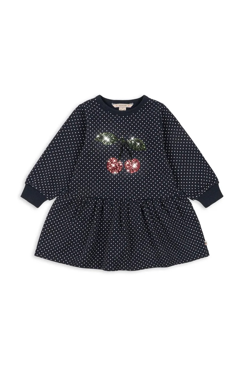 Konges Sløjd haljina s pamukom LOU DOT SEQUIN SWEAT DRESS GOTS