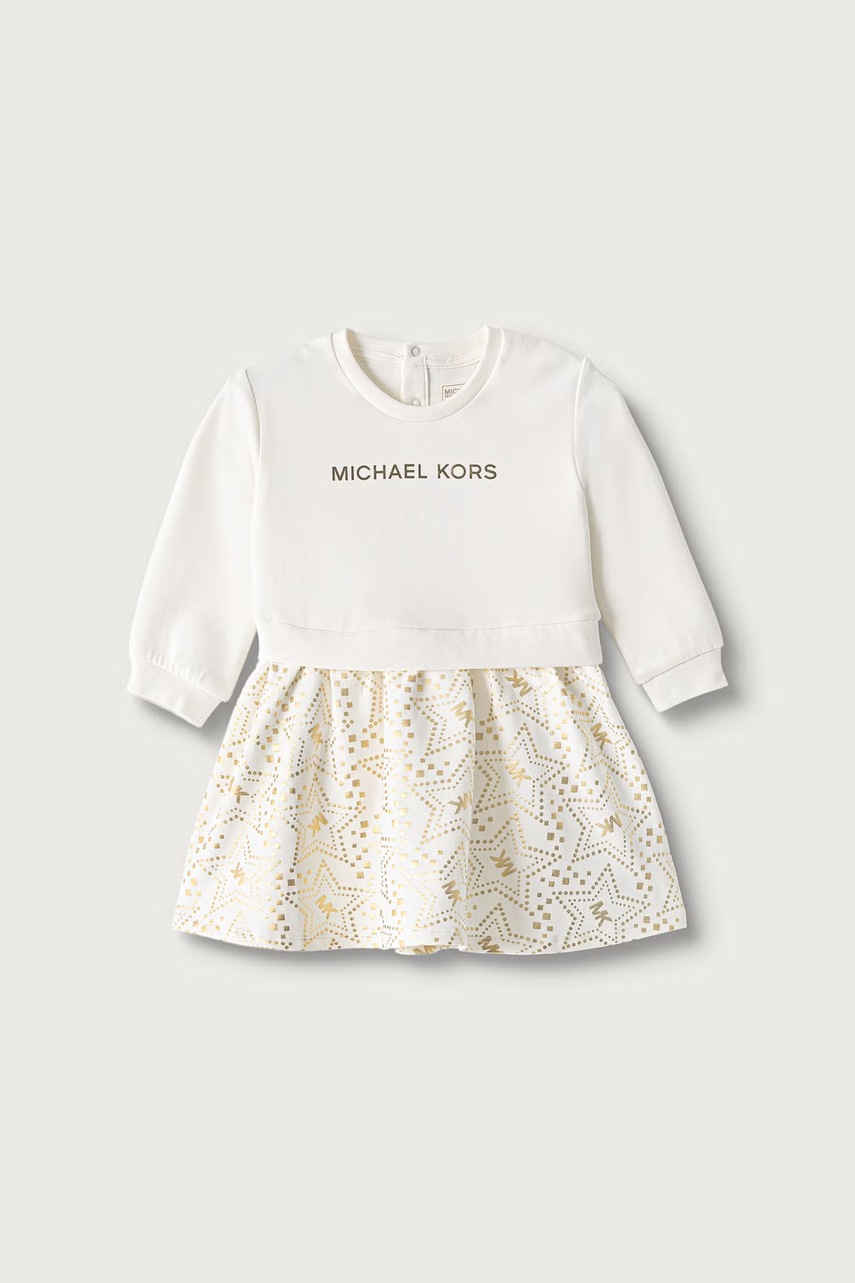 Michael Kors  rochie evazată din bumbac cu elastan