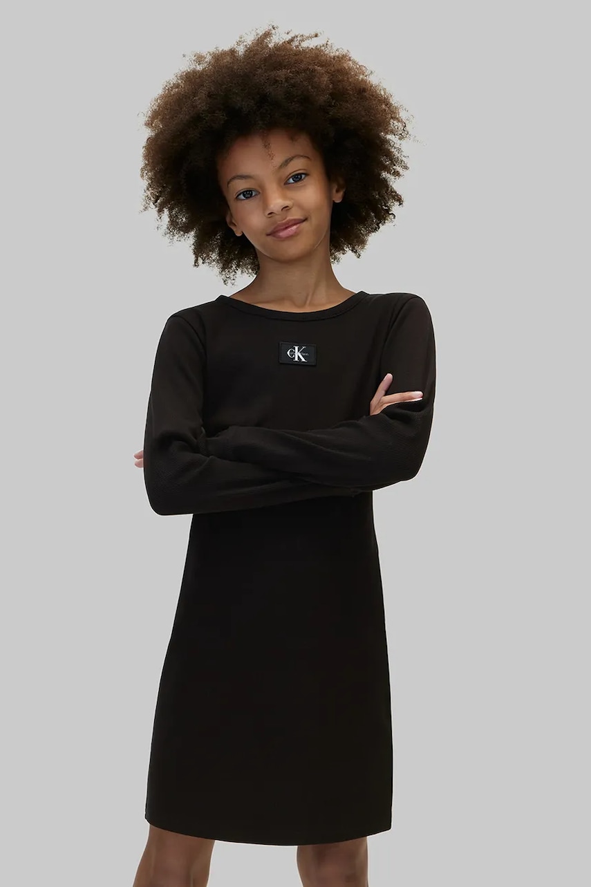 Calvin Klein Jeans  rochie din bumbac cu elastan