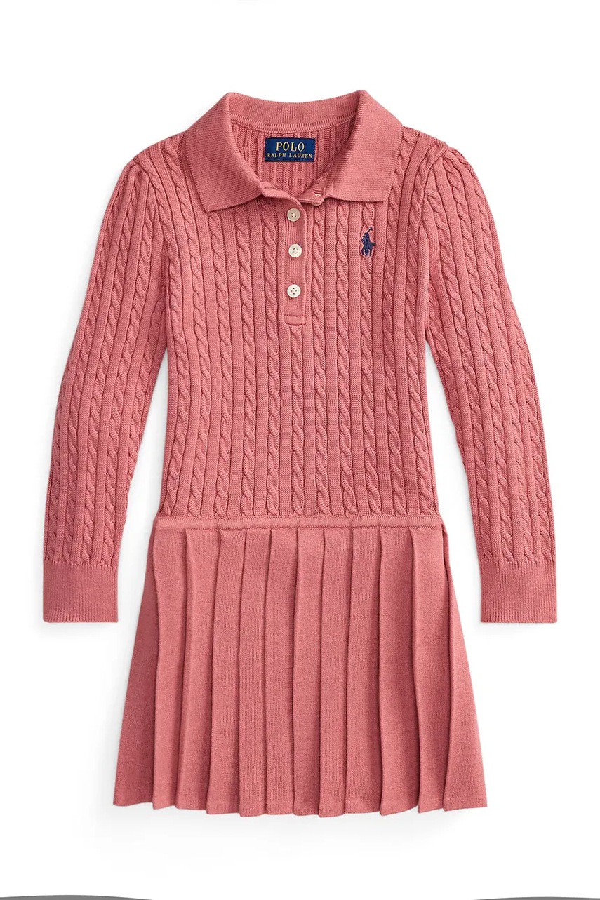 Polo Ralph Lauren skladané šaty bavlnené