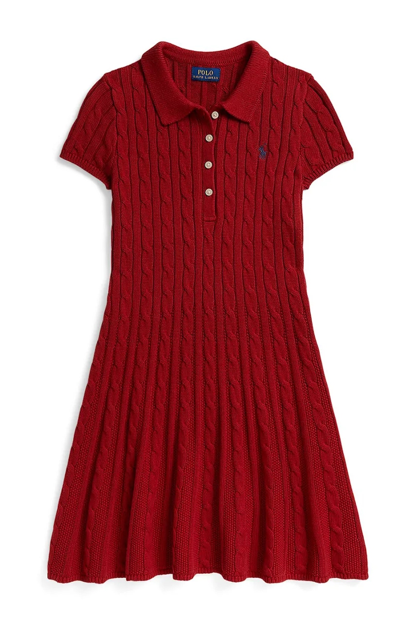 Polo Ralph Lauren šaty s rozšíreným strihom bavlnené