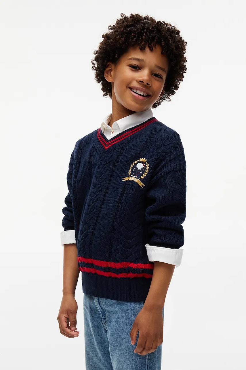 Tommy Hilfiger pulover za djecu od pamuka x Peanuts