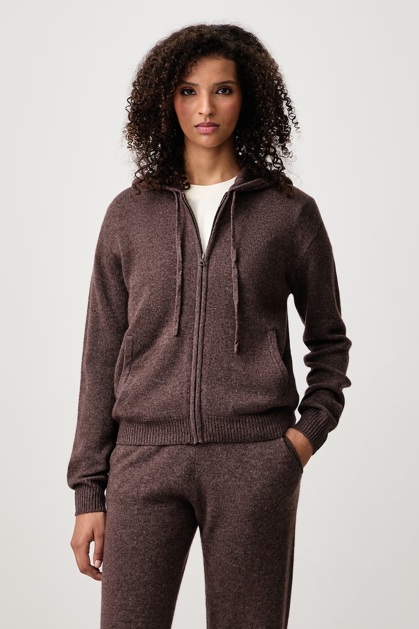 Sporty & Rich  S Logo cardigan din lână cu amestec de cașmir pentru femei