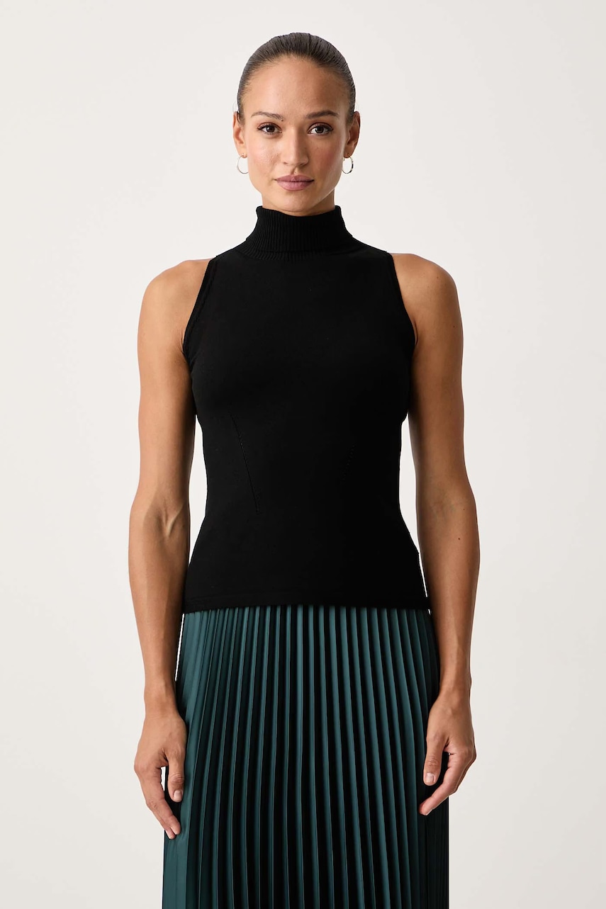 Twinset pulover cu guler înalt pentru femei cu vâscoză