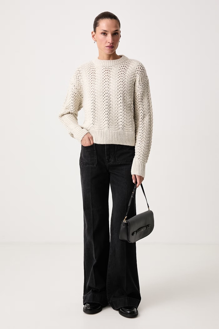 Levi's  пуловер дамски с добавена вълна CHARLOTTE POINTELLE CREWNECK