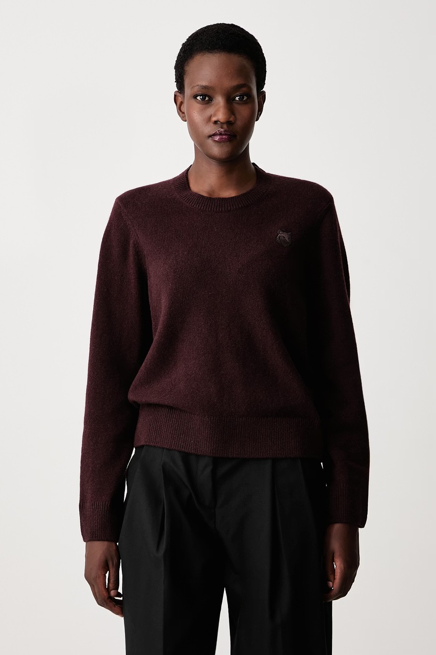 Maison Kitsuné Fox Head sweter wełniany damski