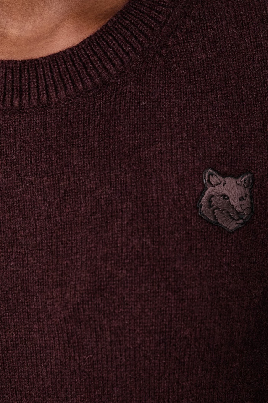 Maison Kitsuné Fox Head sweter wełniany damski (zdjęcie 6)