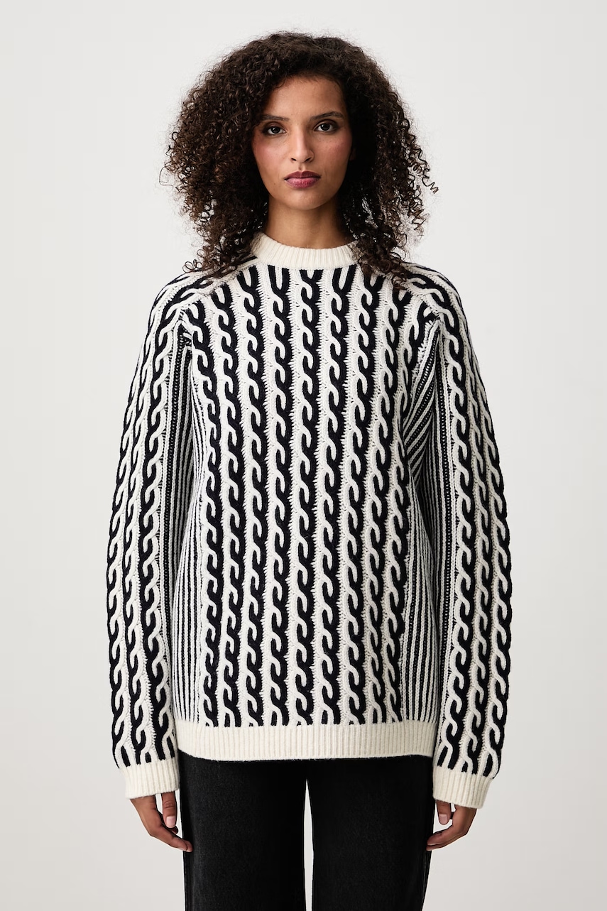 Maison Kitsuné sweter z wełną damski