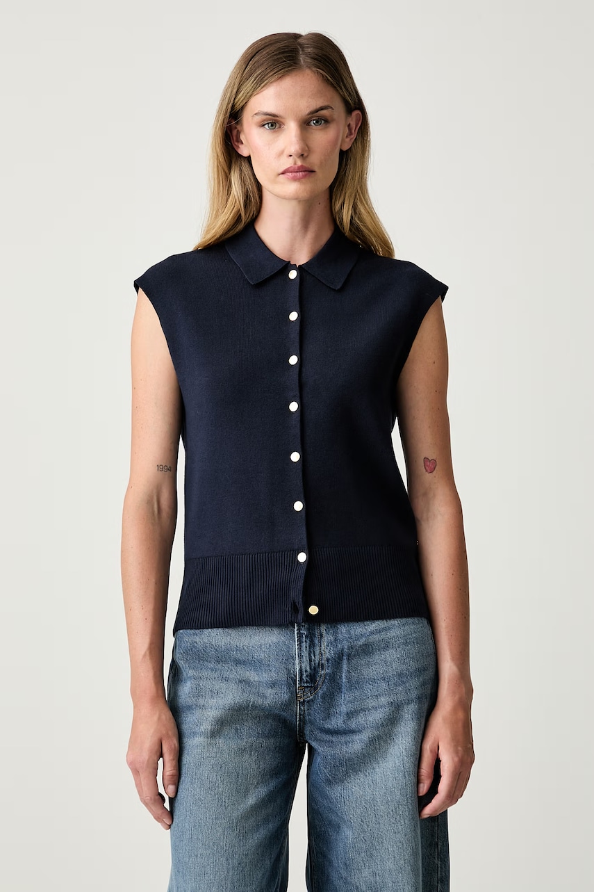 Tommy Hilfiger pulover bez rukava za žene s pamukom