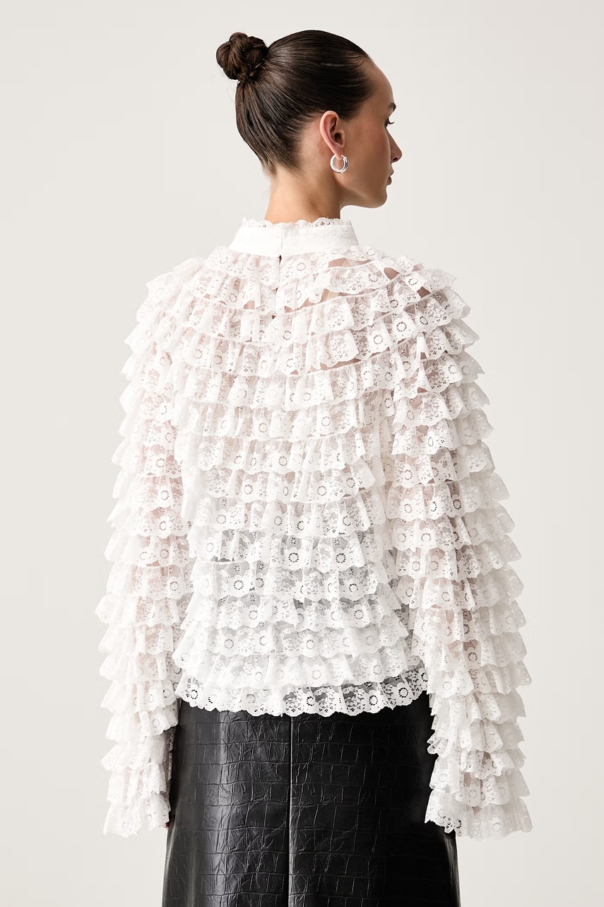 Essentiel Antwerp Essentiel Antwerp μπλούζα γυναικεία δαντελένια Kashvi - 3