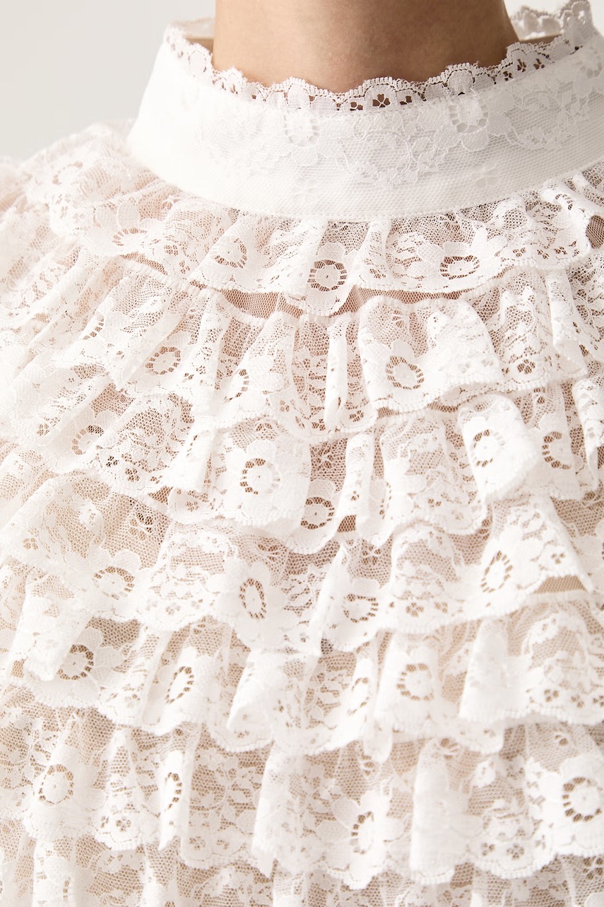 Essentiel Antwerp Essentiel Antwerp μπλούζα γυναικεία δαντελένια Kashvi - 5