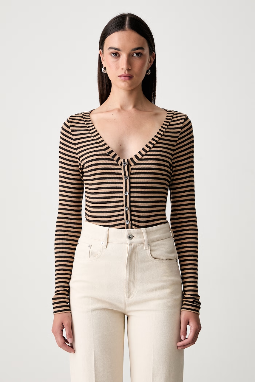 Pinko longsleeve damski z dodatkiem wełny