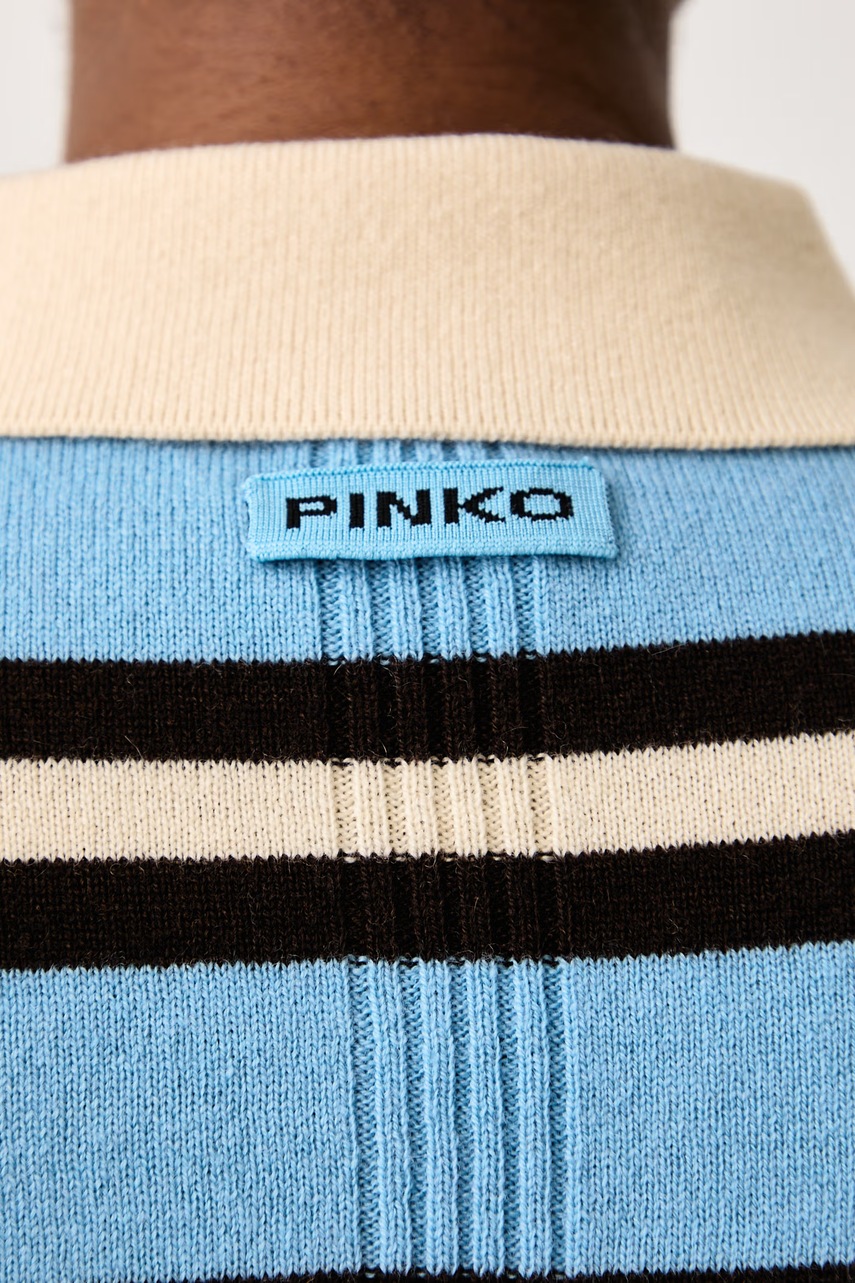 Pinko Pinko πλεκτό μπλουζάκι πόλο γυναικείο μάλλινο - 5