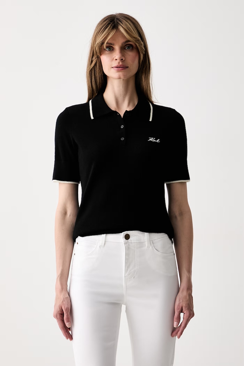 Karl Lagerfeld polo swetrowe damskie wełniane