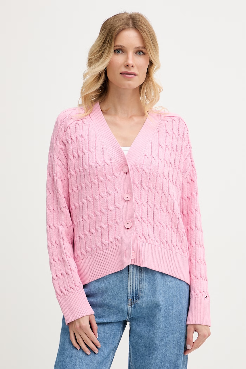 Tommy Hilfiger cardigan pentru femei, din bumbac