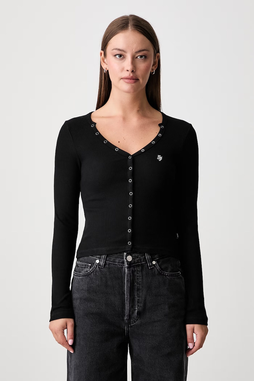 Guess Jeans longsleeve damski bawełniany z elastanem