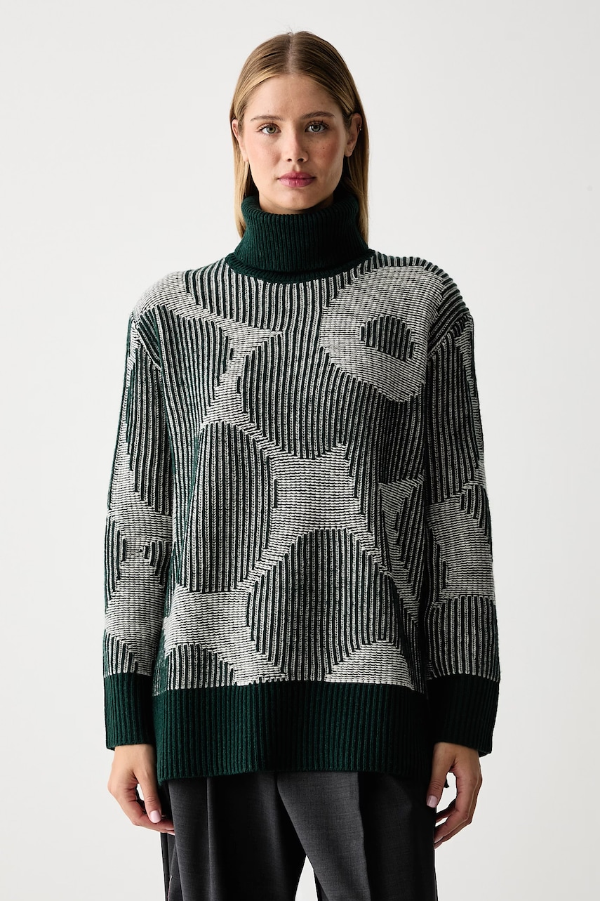 Marimekko  pulover cu guler înalt pentru femei cu lână