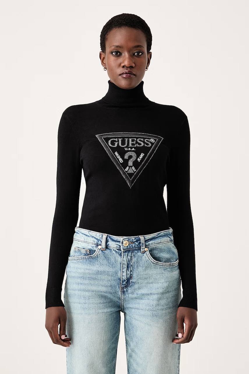 Guess pulover za žene s viskozom HALLIE