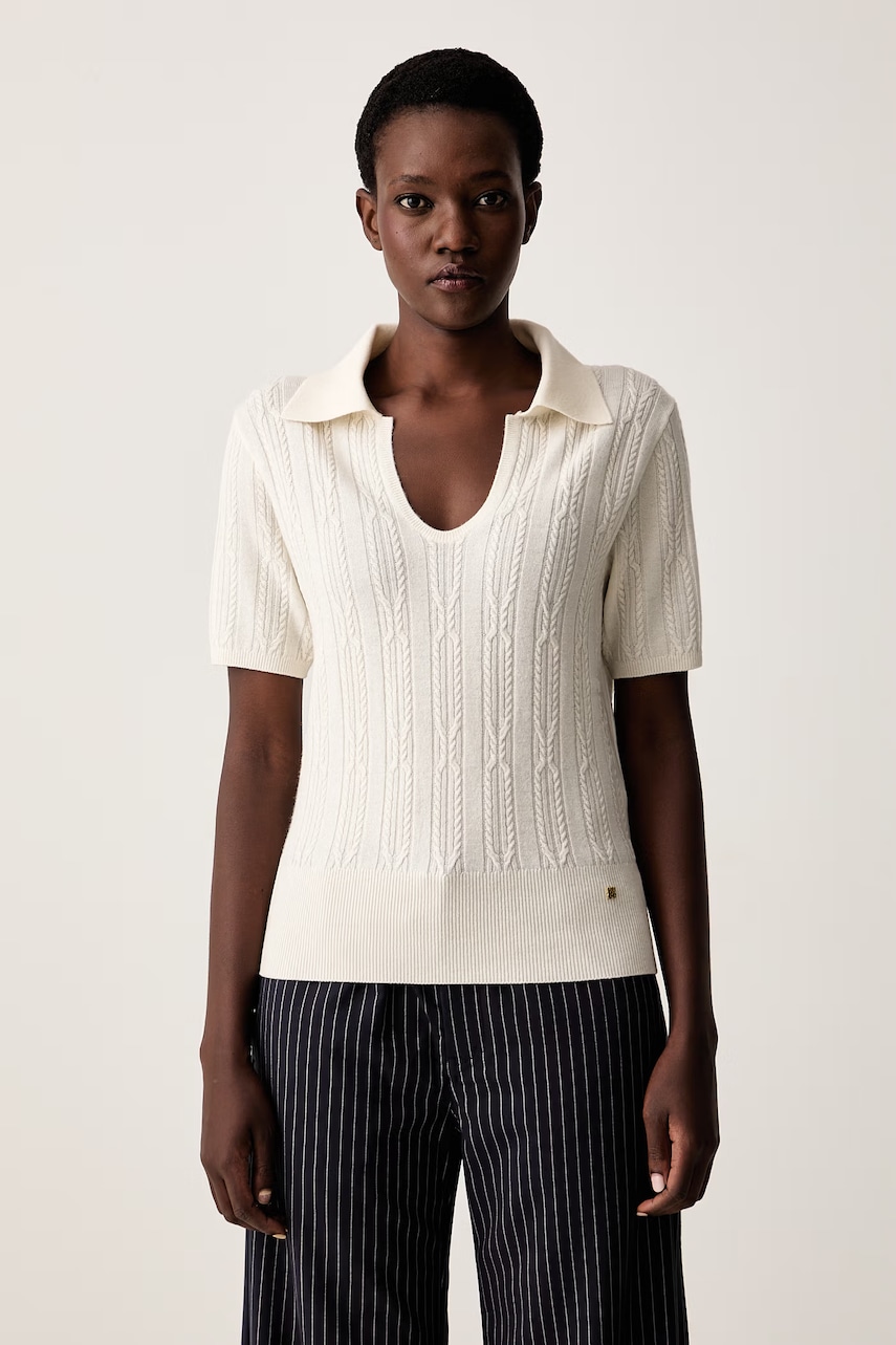 HUGO polo swetrowe damskie wełniane Siemeli
